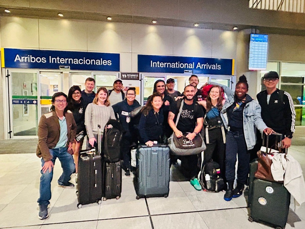 Ecuador Soccer Exchange Participants arriving at the airport in Quito