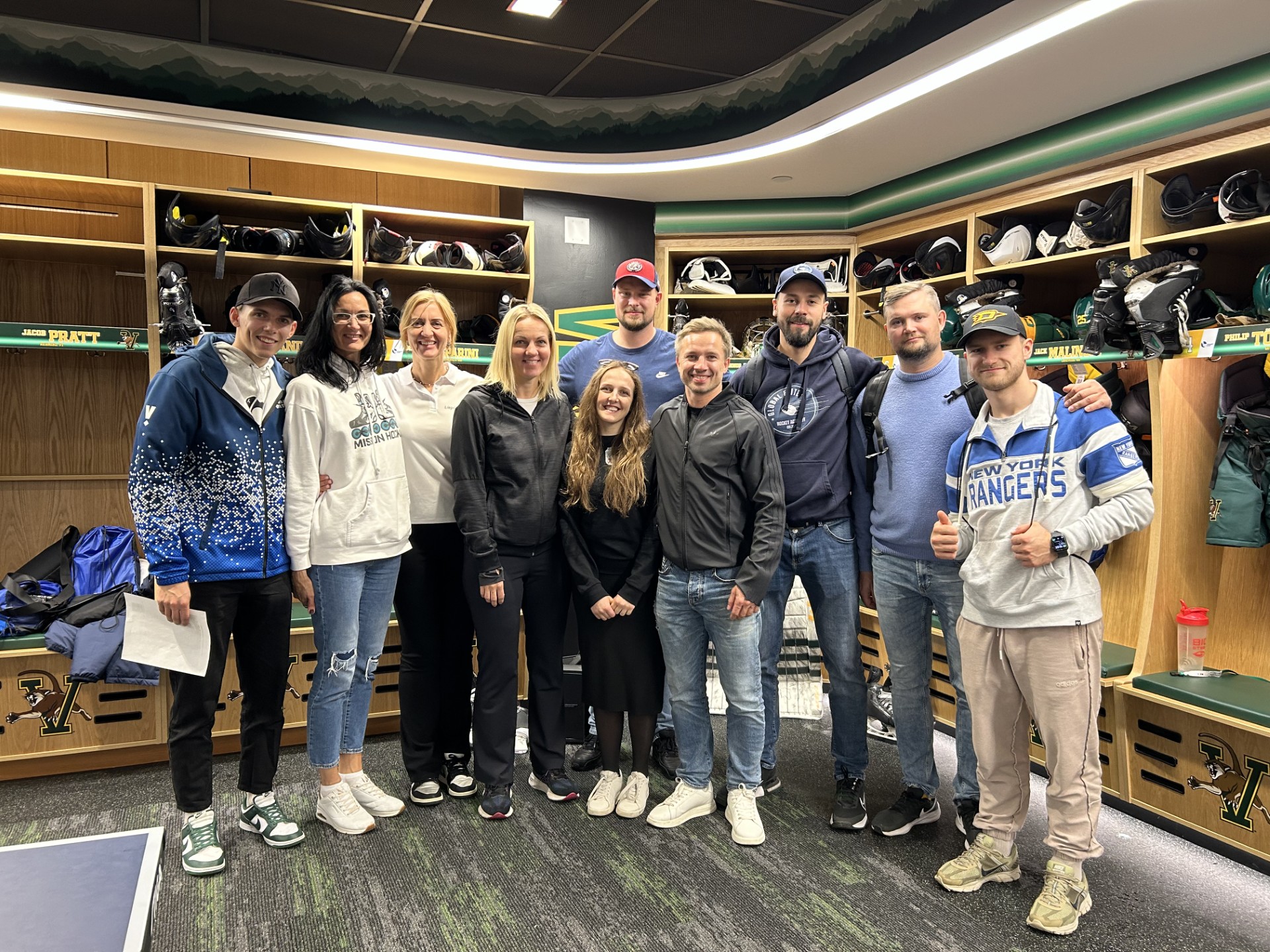 Latvian Coaches in the UVM Men's Ice Hockey Locker Room